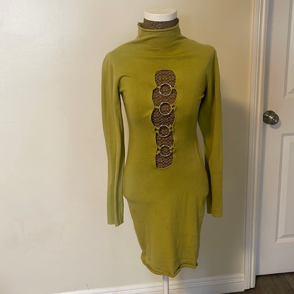 Green mini dress